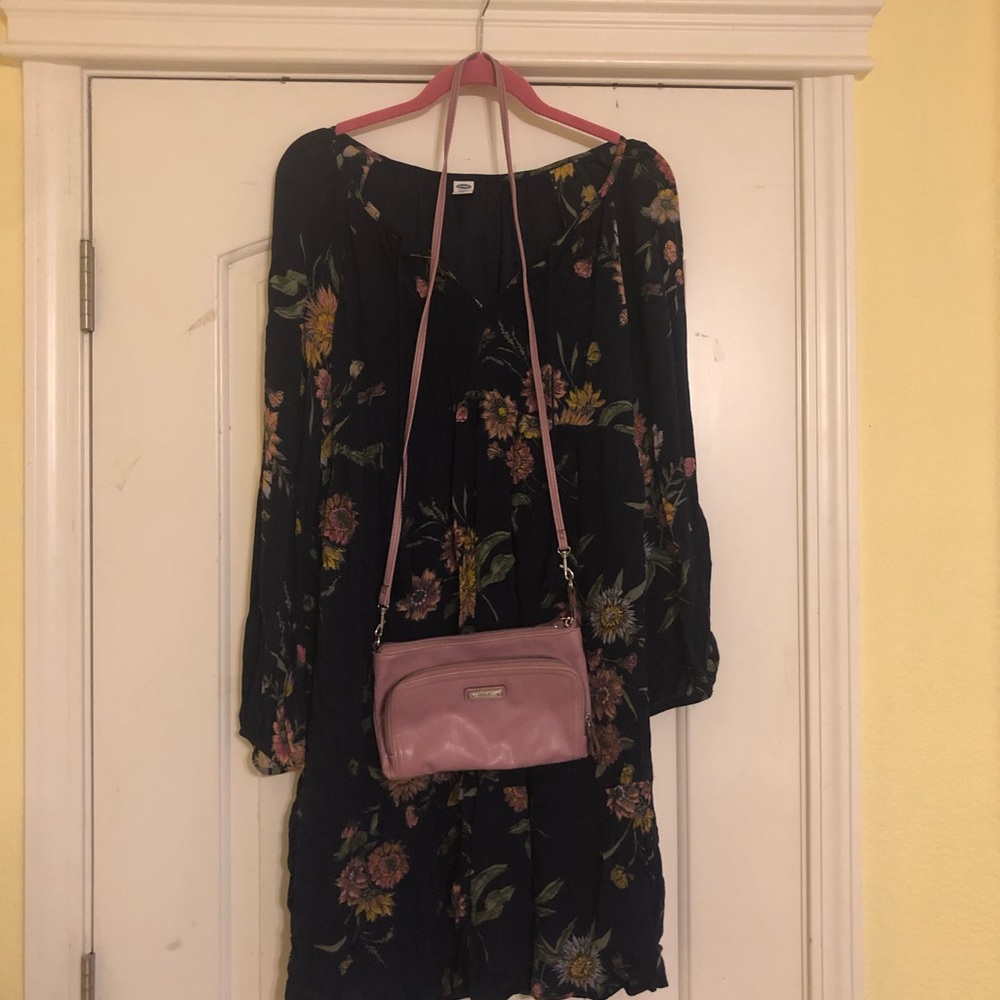 Floral Dress with Crossbody Bag